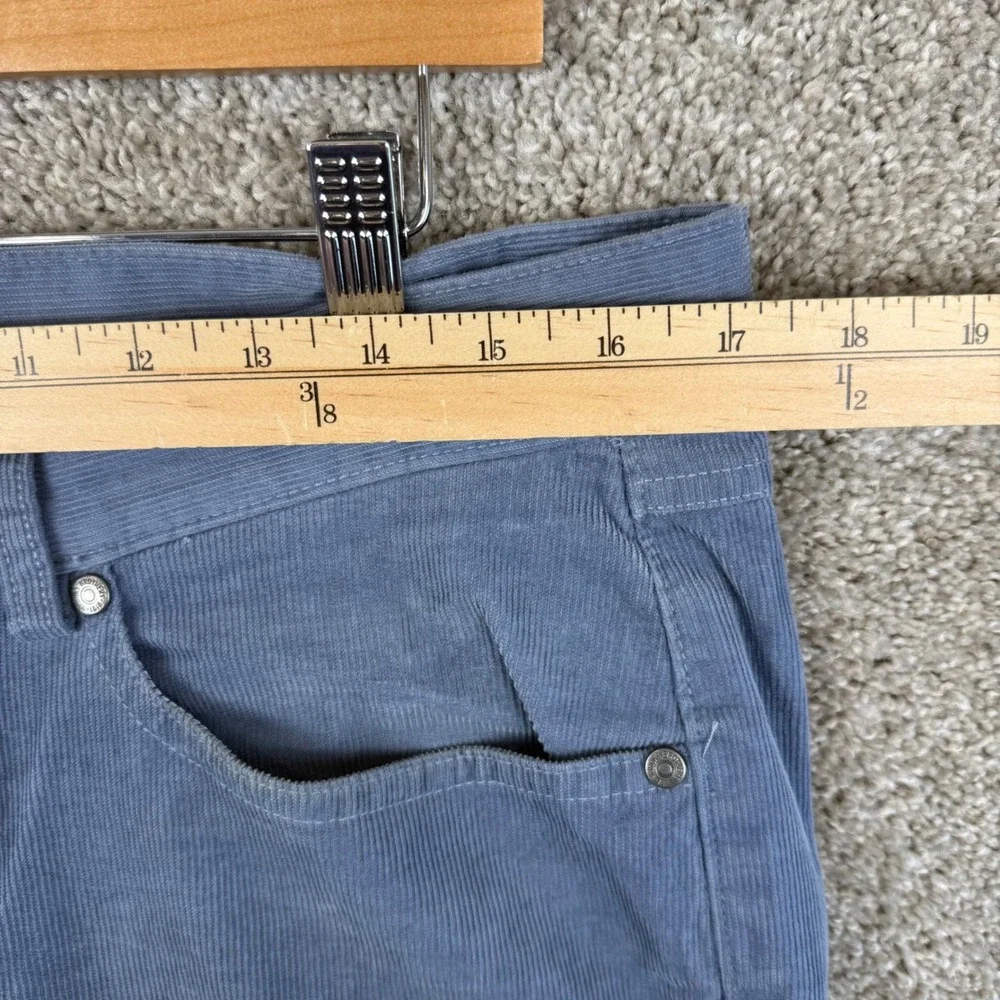 Brooks Brothers Slim Fit Blue Grey Corduroy Pants Mens 33x32 Stretch‎ 5-Pocket